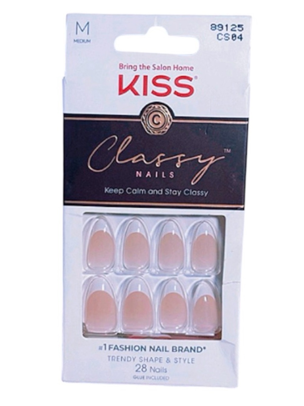 Kiss Classy almond French tip Press-On Nails - Sheer Pink
